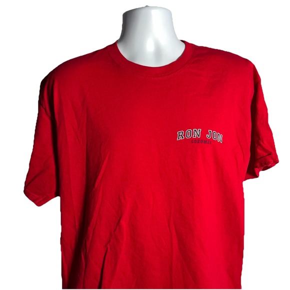 Ron Jon Surf Shop Cozumel Mexico Men's Size XL shirt Double Sided Red - Picture 2 of 7